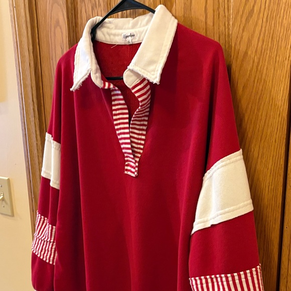 Red and White Rugby Shirt - Picture 8 of 11